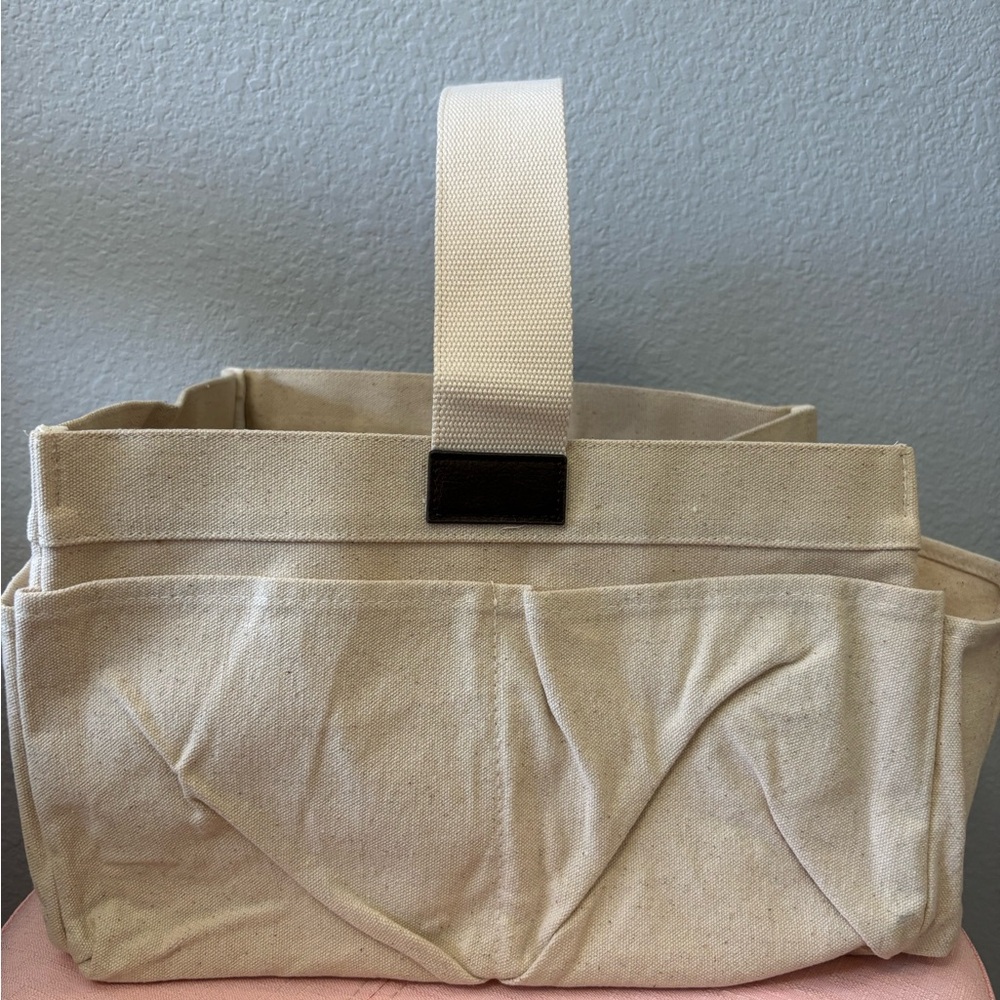 Thirty-One Cream Canvas Tote Bag